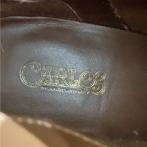 Carlos Santana Ankle Boots Brown Embroidered Suede Size 7.5 - Picture 8 of 8